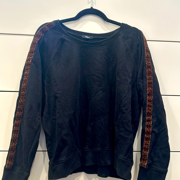 Black Rails sweatshirt with leopard print detail - L - Picture 1 of 3
